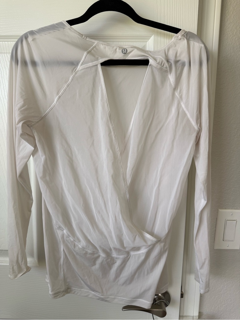lululemon athletica White Long-Sleeve Wrap-Back Top
